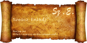 Szeicz Enikő névjegykártya