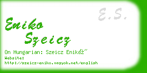 eniko szeicz business card